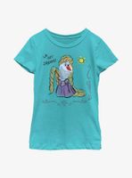 Disney Olaf Presents Rapunzel Outfit Youth Girls T-Shirt