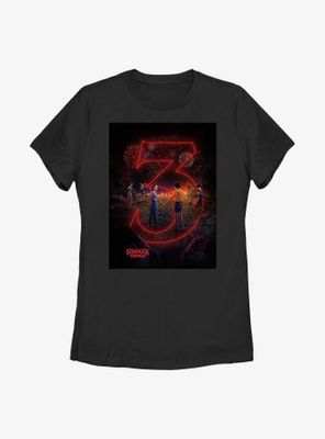 Stranger Things Fireworks Womens T-Shirt