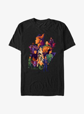Marvel Eternals Triangle Group Poster T-Shirt