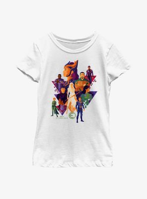 Marvel Eternals Triangle Group Poster Youth Girls T-Shirt