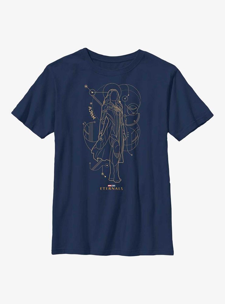 Marvel Eternals Ajak Hero Line Art Youth T-Shirt