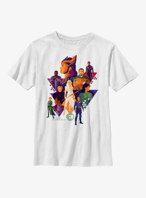 Marvel Eternals Triangle Group Poster Youth T-Shirt