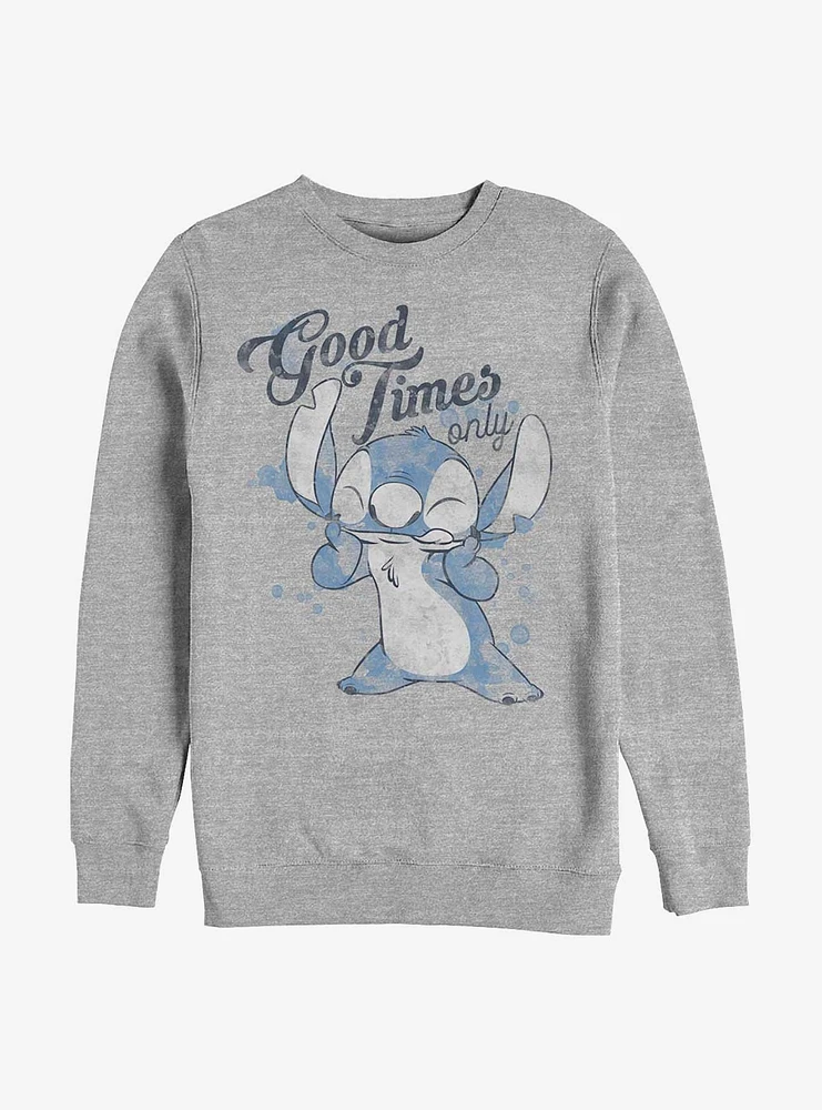 Disney Lilo & Stitch Good Times Only Crew Sweatshirt