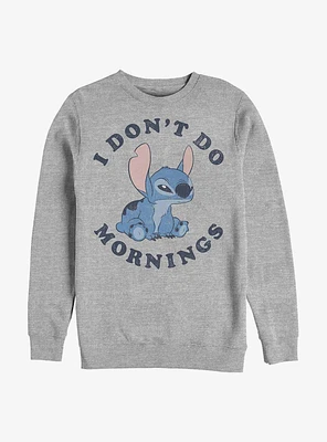 Disney Lilo & Stitch I Don't Do Mornings Crew Sweatshirt