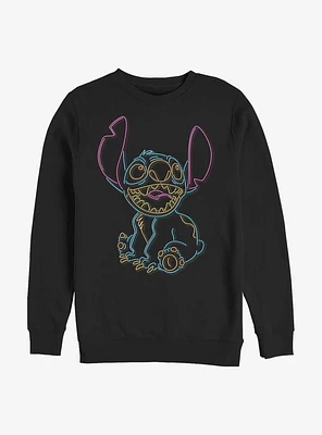 Disney Lilo & Stitch Neon Crew Sweatshirt