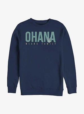 Disney Lilo & Stitch Ohana Bold Crew Sweatshirt