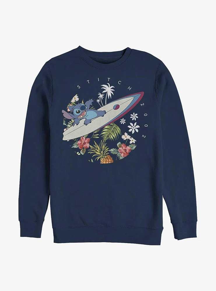 Disney Lilo & Stitch Surfer Dude Crew Sweatshirt