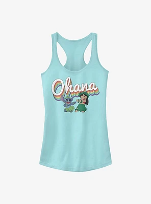 Disney Lilo & Stitch Rainbow Ohana Girls Tank