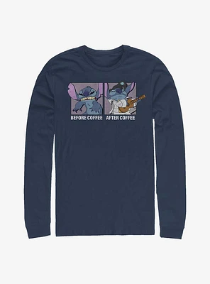 Disney Lilo & Stitch Before Coffee After Long-Sleeve T-Shirt