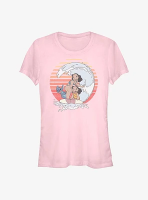 Disney Lilo & Stitch Retro Rainbow Girls T-Shirt