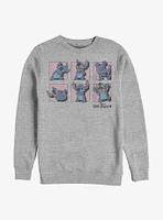 Disney Lilo & Stitch Poses Framed Crew Sweatshirt