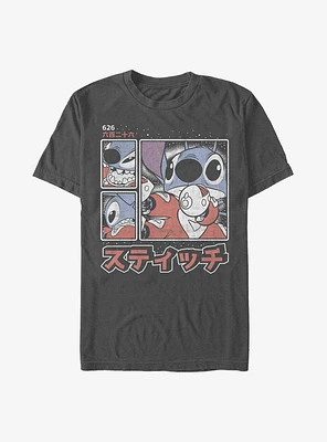 Disney Lilo & Stitch Japanese Text T-Shirt