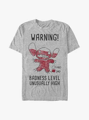 Disney Lilo & Stitch Warning Drawing Sitch T-Shirt