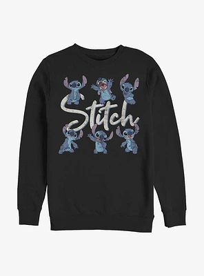 Disney Lilo & Stitch Poses Crew Sweatshirt