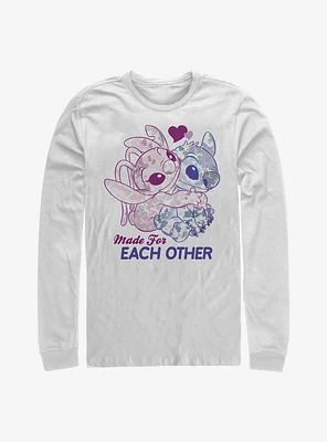 Disney Lilo & Stitch Made For Eachother Long-Sleeve T-Shirt