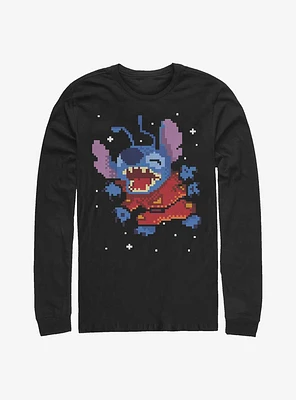 Disney Lilo & Stitch Pixel Long-Sleeve T-Shirt