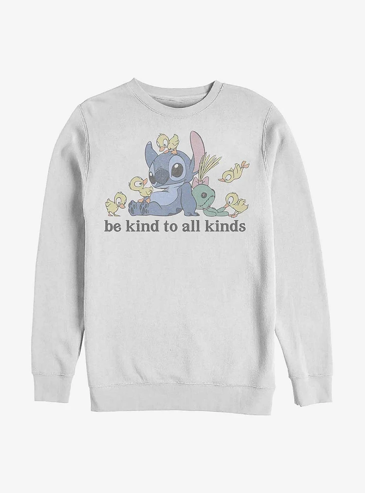 Disney Lilo & Stitch Be Kind To All Kinds Crew Sweatshirt