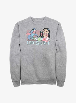 Disney Lilo & Stitch Duo Records Crew Sweatshirt