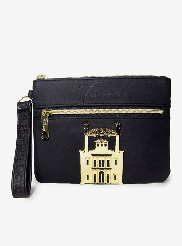 Disney The Princess And The Frog Tiana Castle Emblem Double Pocket Wristlet