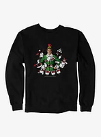 Elf Buddy With Holiday Icons Sweatshirt