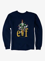Elf Yellow Logo With Holiday Icons Sweatshirt