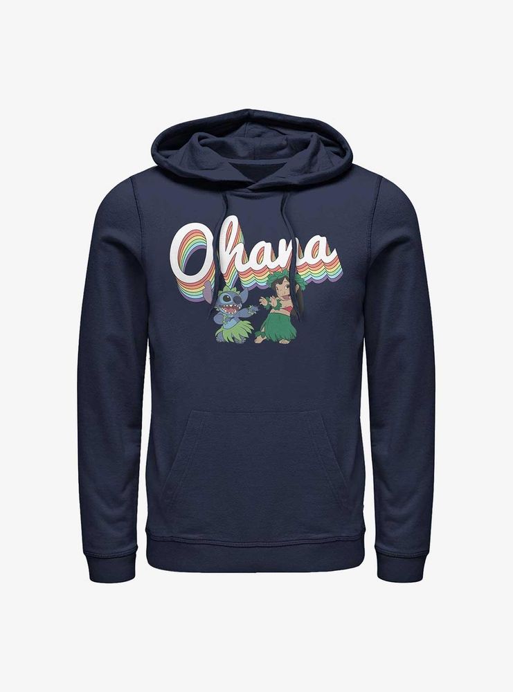 Disney Lilo & Stitch Rainbow Ohana Hoodie