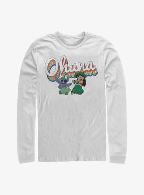 Disney Lilo & Stitch Rainbow Ohana Long-Sleeve T-Shirt