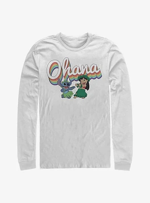 Disney Lilo & Stitch Rainbow Ohana Long-Sleeve T-Shirt