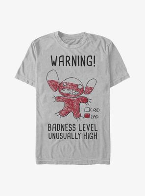 Disney Lilo & Stitch Warning Drawing Sitch T-Shirt