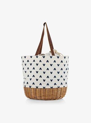 Disney Mickey Mouse Classic Mickey Silhouette Canvas Willow Basket Tote
