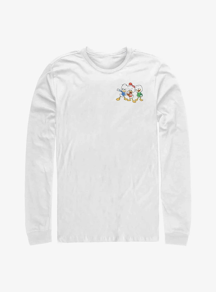 Disney Ducktales Ducktriplet Pocket Long Sleeve T-Shirt