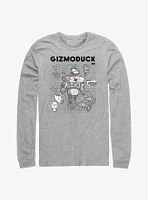 Disney Ducktales Gizomoduck Schematic Long Sleeve T-Shirt