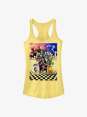 Disney Kingdom Hearts Group Checkers Girls Tank