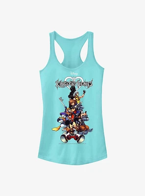 Disney Kingdom Hearts Group With Logo Girls Tank