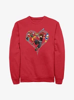 Disney Kingdom Hearts Sora Goofy Donald Crew Sweatshirt