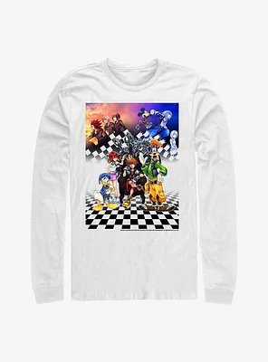 Disney Kingdom Hearts Group Checkers Long-Sleeve T-Shirt