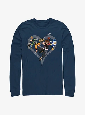 Disney Kingdom Hearts Sora Goofy Donald Long-Sleeve T-Shirt