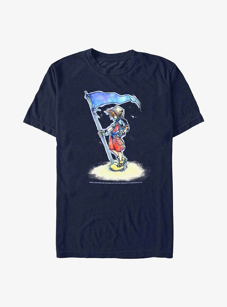 Disney Kingdom Hearts Sora With Flag T-Shirt