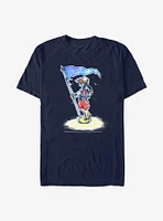 Disney Kingdom Hearts Sora With Flag T-Shirt