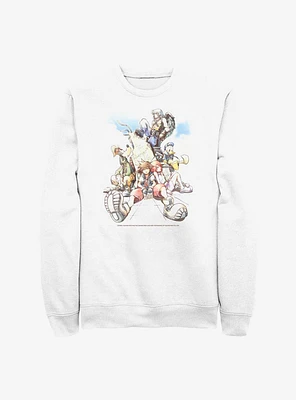 Disney Kingdom Hearts Group The Clouds Crew Sweatshirt