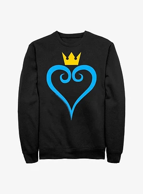 Disney Kingdom Hearts Heart And Crown Crew Sweatshirt