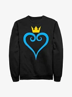Disney Kingdom Hearts Heart And Crown Crew Sweatshirt