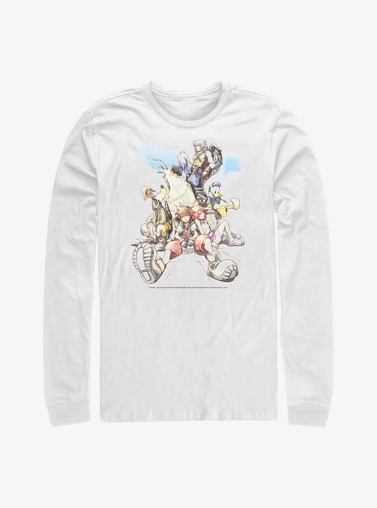 Disney Kingdom Hearts Group The Clouds Long-Sleeve T-Shirt