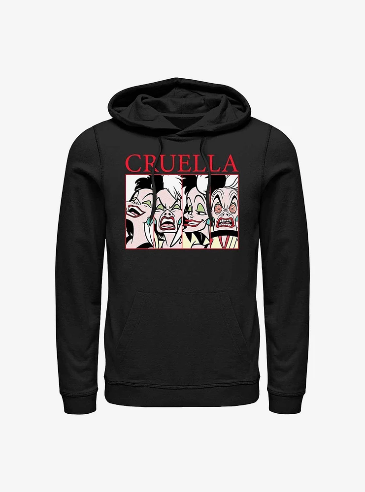 Disney Cruella Cruel Expressions Hoodie