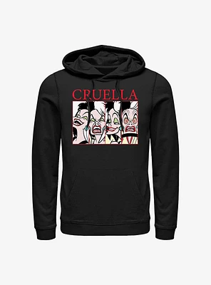 Disney Cruella Cruel Expressions Hoodie