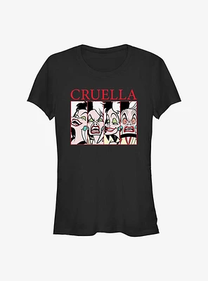 Disney Cruella Cruel Expressions Girls T-Shirt