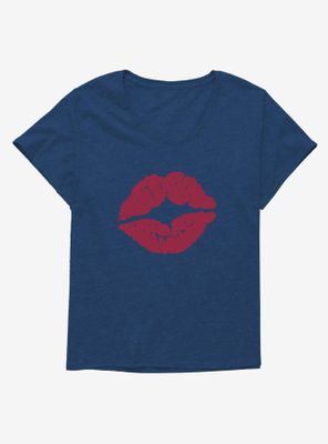 Square Enix Red Lips Womens T-Shirt Plus