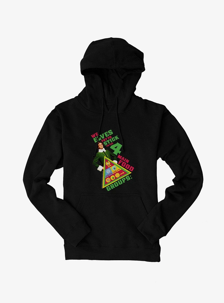 Elf Buddy 4 Main Food Groups Hoodie