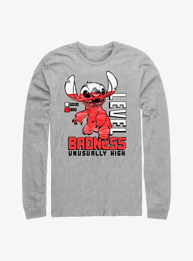 Disney Lilo & Stitch Badness Level Long-Sleeve T-Shirt