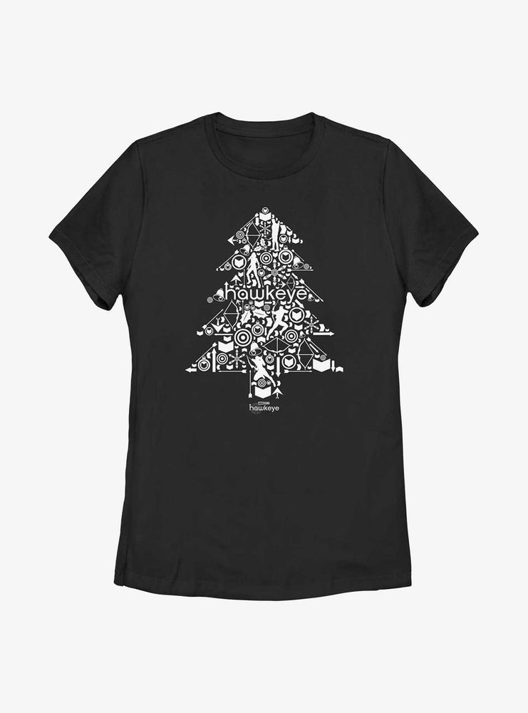 Marvel Hawkeye Christmas Tree Womens T-Shirt